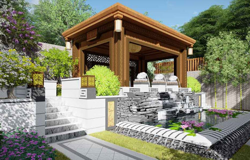泰安润英美庐庭院样板间景观设计
